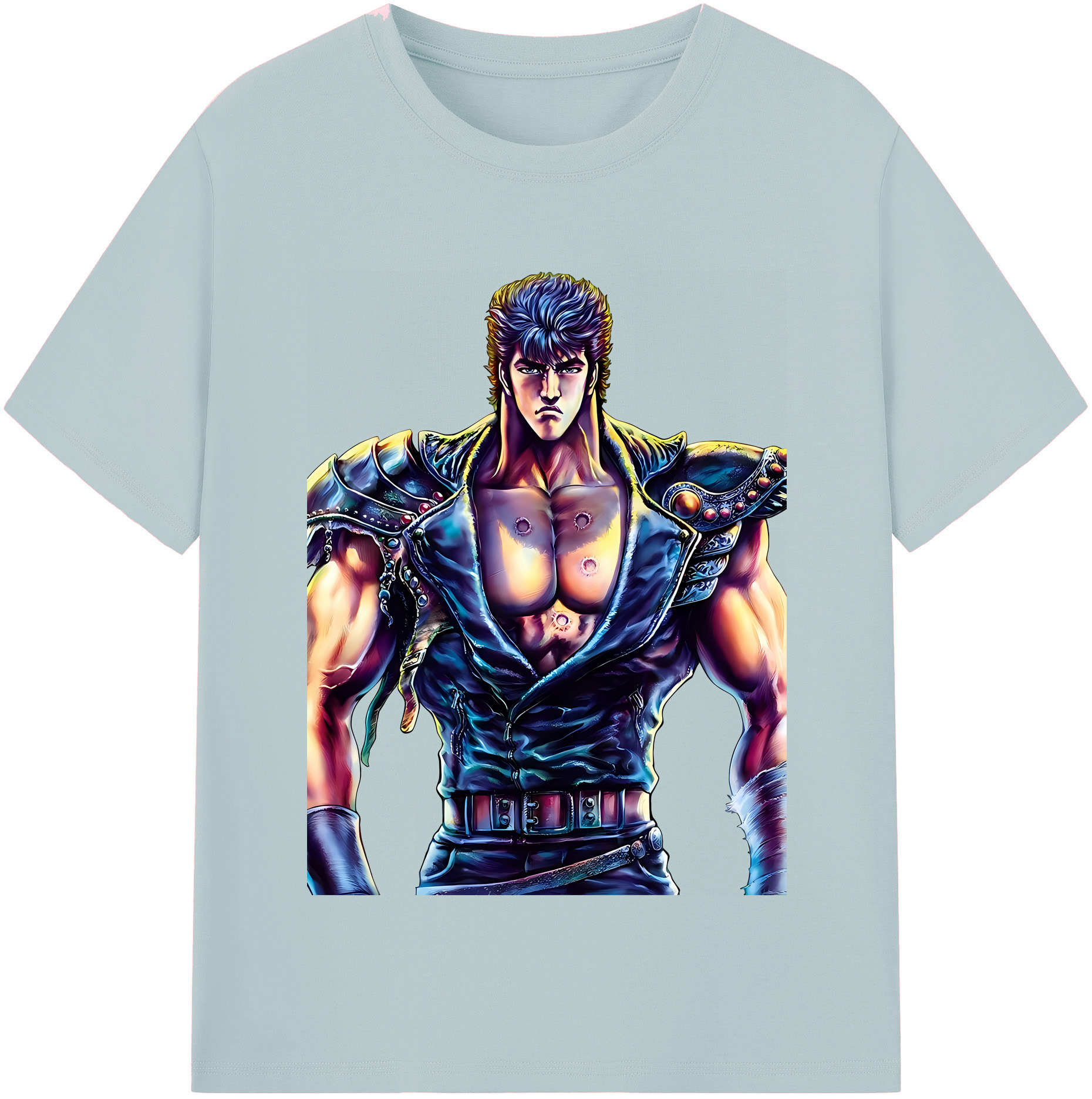 （画像用） 北斗の拳 Fist of the North Star 綿100％半袖Tシャツ（フロントプリント）